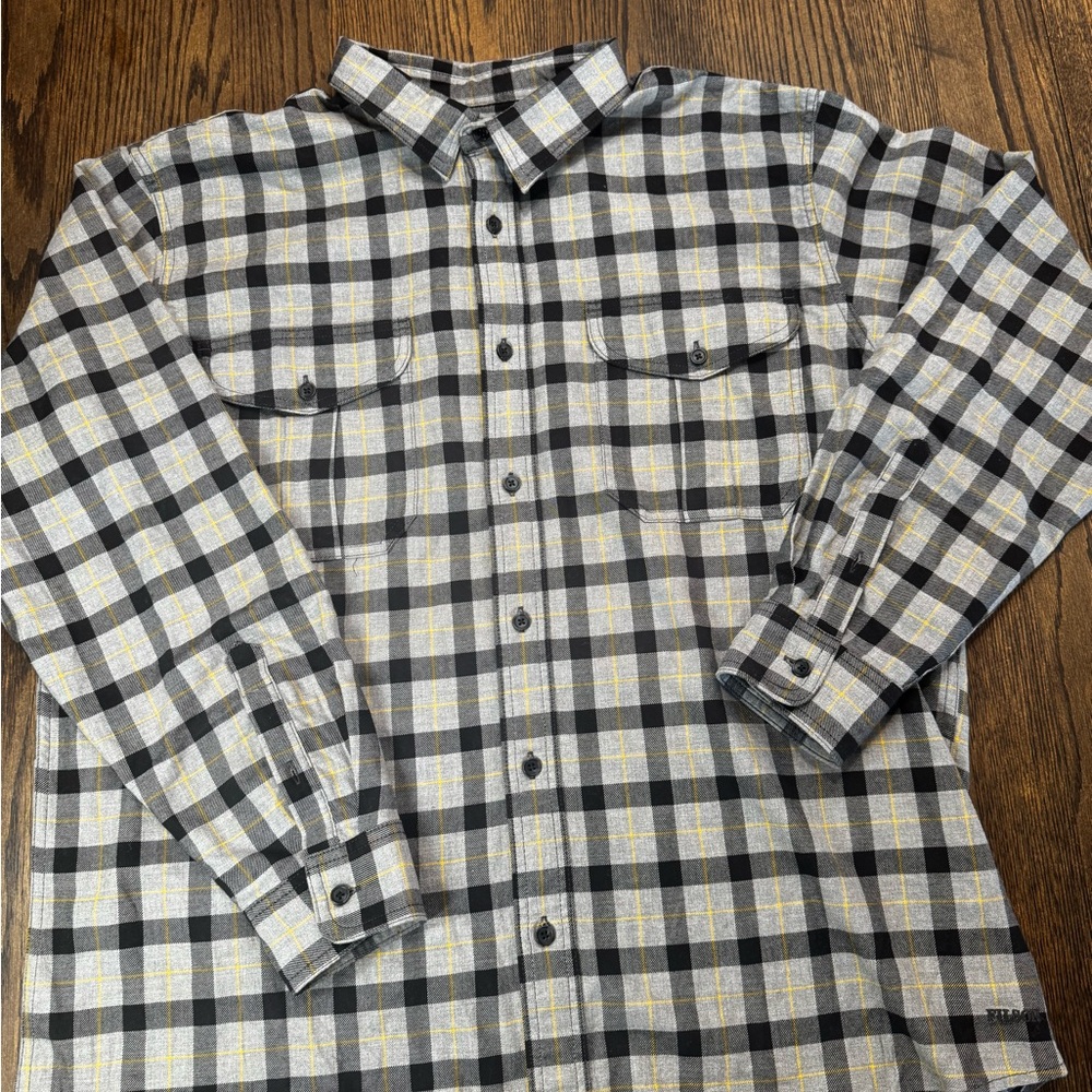 Filson Black and Gray Plaid Casual Shirt